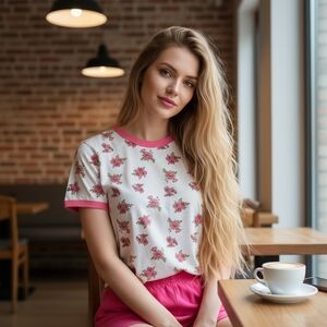 Lularoe  "Liv" Polkadot and floral print